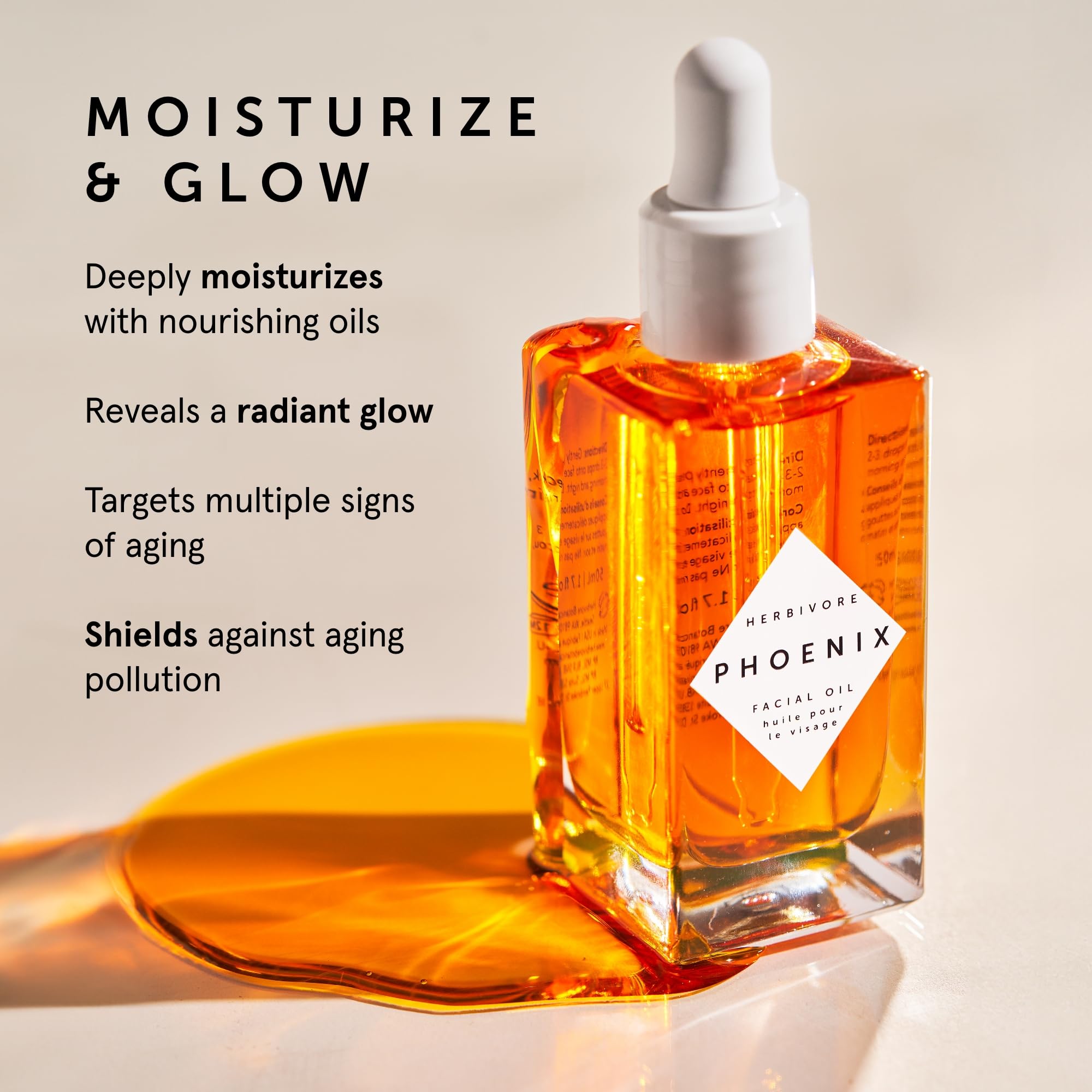 HERBIVORE Phoenix Facial Oil CoQ10 ingredient spotlight for antioxidant protection and renewal potential.