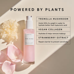 HERBIVORE Pink Cloud creamy foam during application for gentle cleansing
