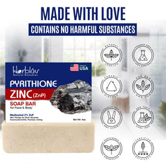 Herblov barra zinc piritione con aceite de cartamo, piel no grasa.