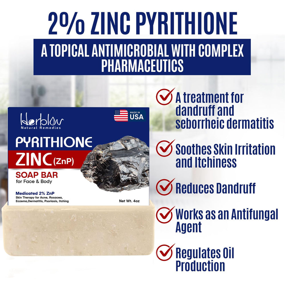Herblov barra zinc piritione para rostro y cuerpo, uso diario.