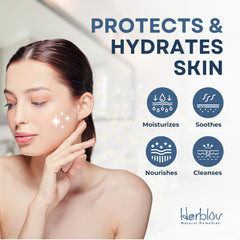 Herblov goat milk ingredients provide natural moisturizers for soft skin.