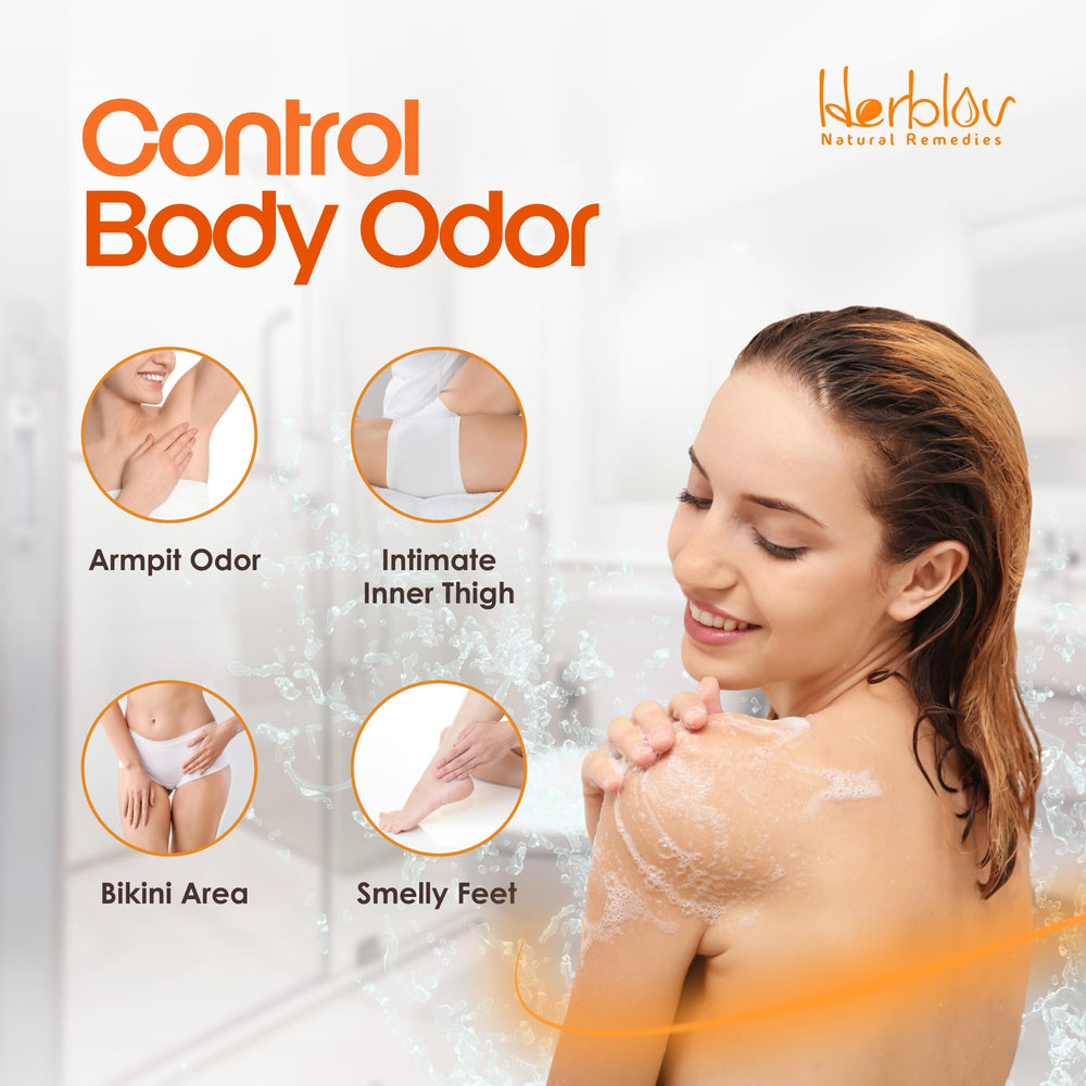 Herblov Persimmon Body Wash ingredients close-up highlights persimmon and natural oils.