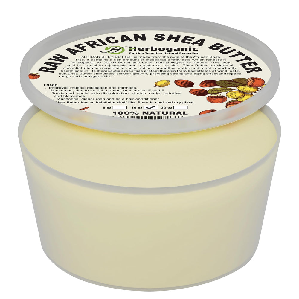 HERBOGANIC Ivory shea butter block for skin hydration