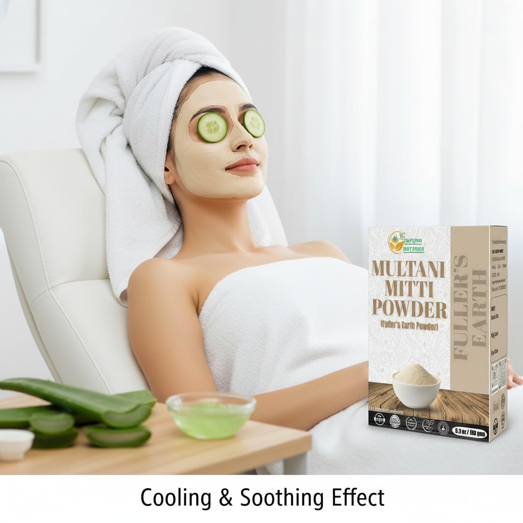 Herbs Botanica face care routine using clay mask for refreshed pores.