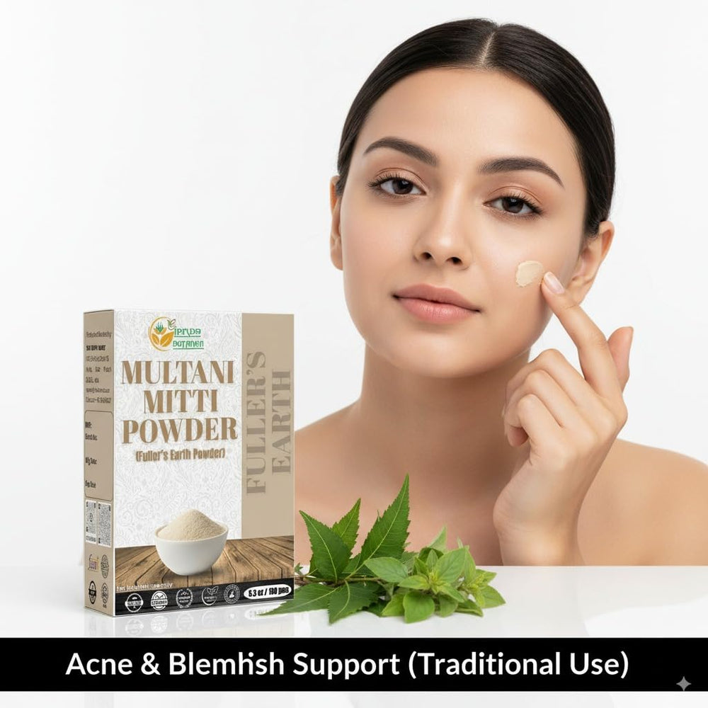 Herbs Botanica ingredients highlight calcium and sodium clay for mineral-rich skin care.