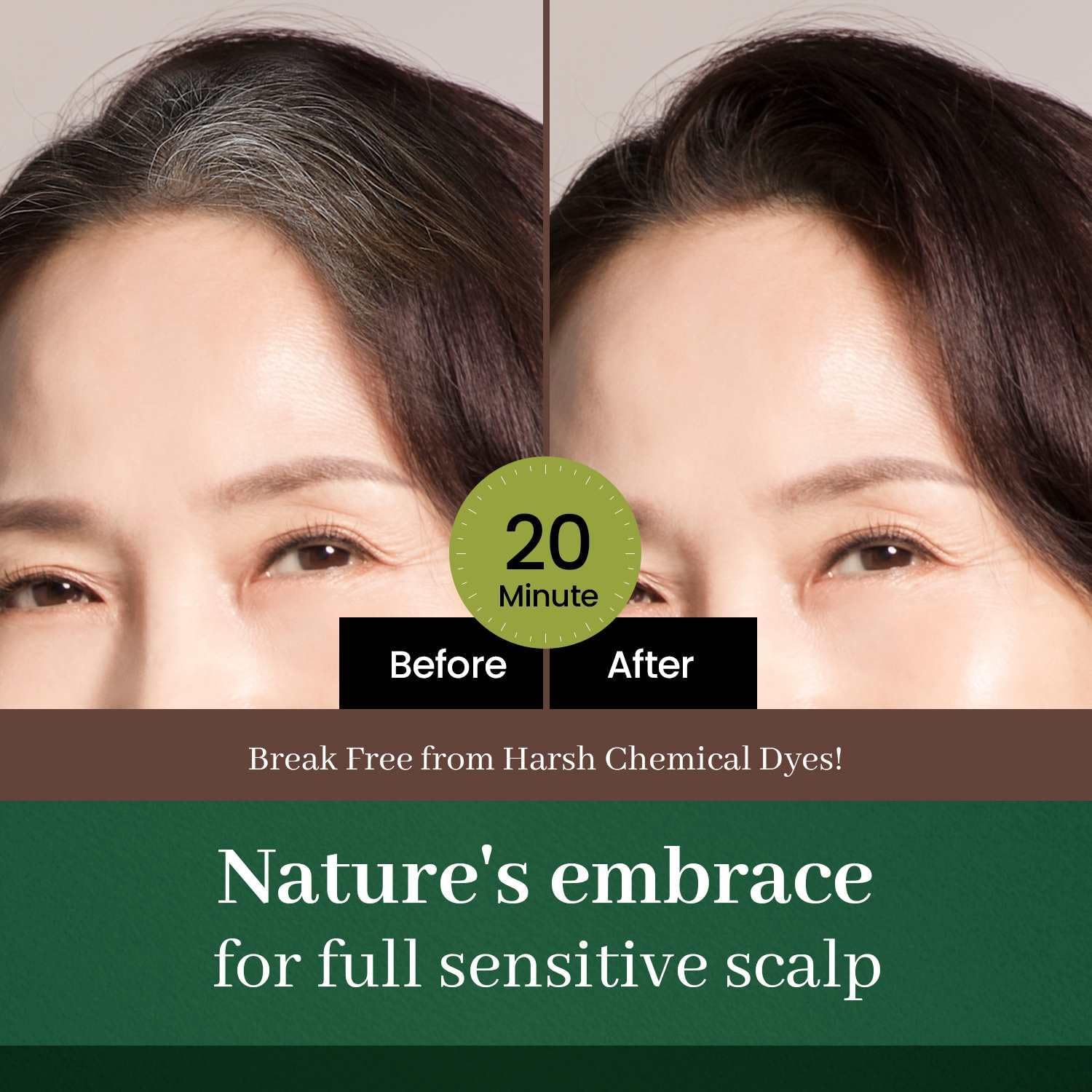 Herb Speedy Color Cream herbal-nutrition-blend nourishes scalp and hair with botanicals.