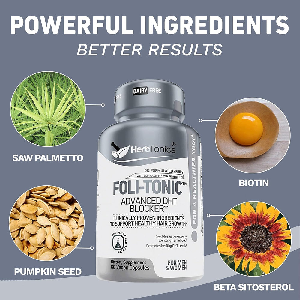 Front view of Herbtonics bottle emphasizing product quality and consistency