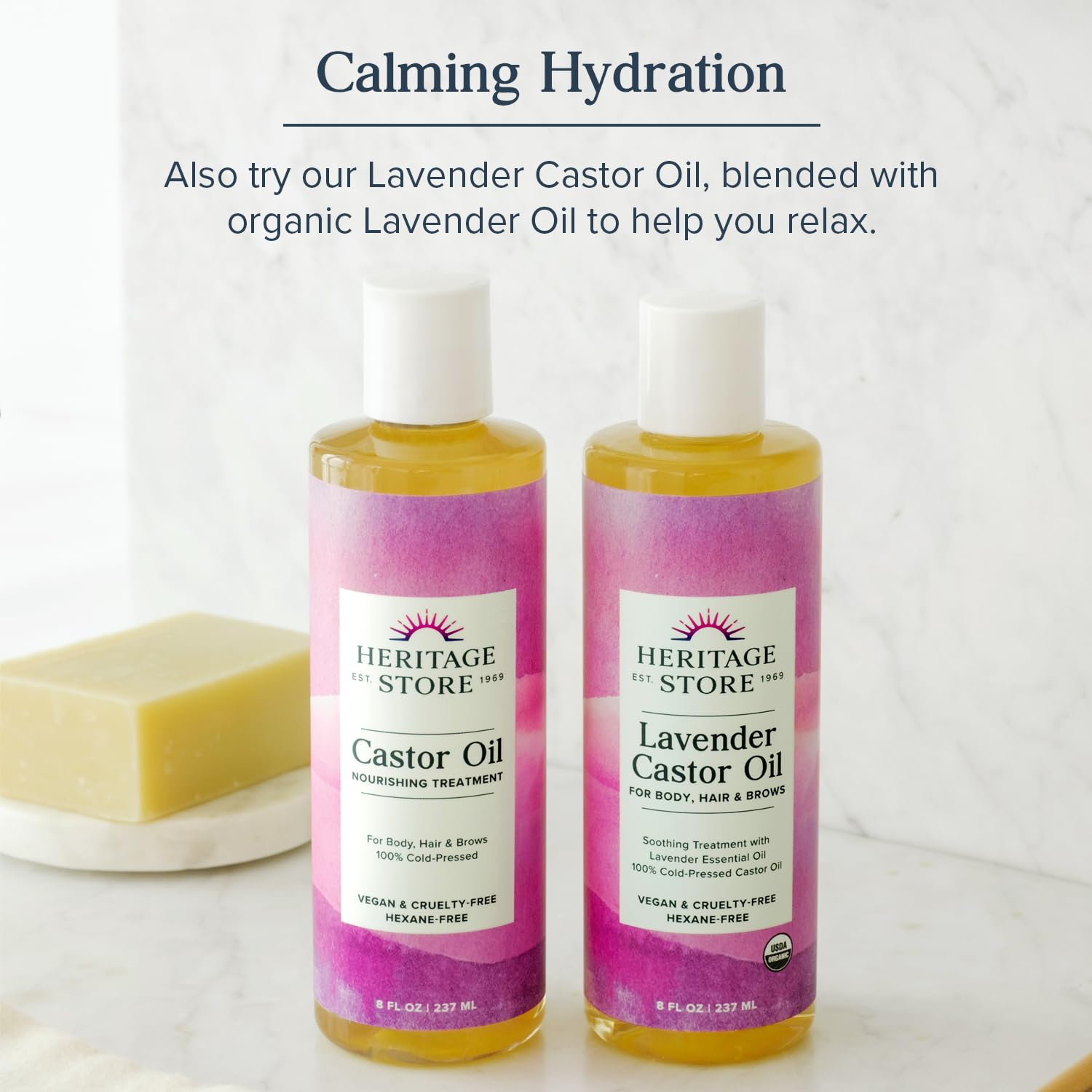 Heritage Store Castor Oil pack image for topical use on abdomen or joints