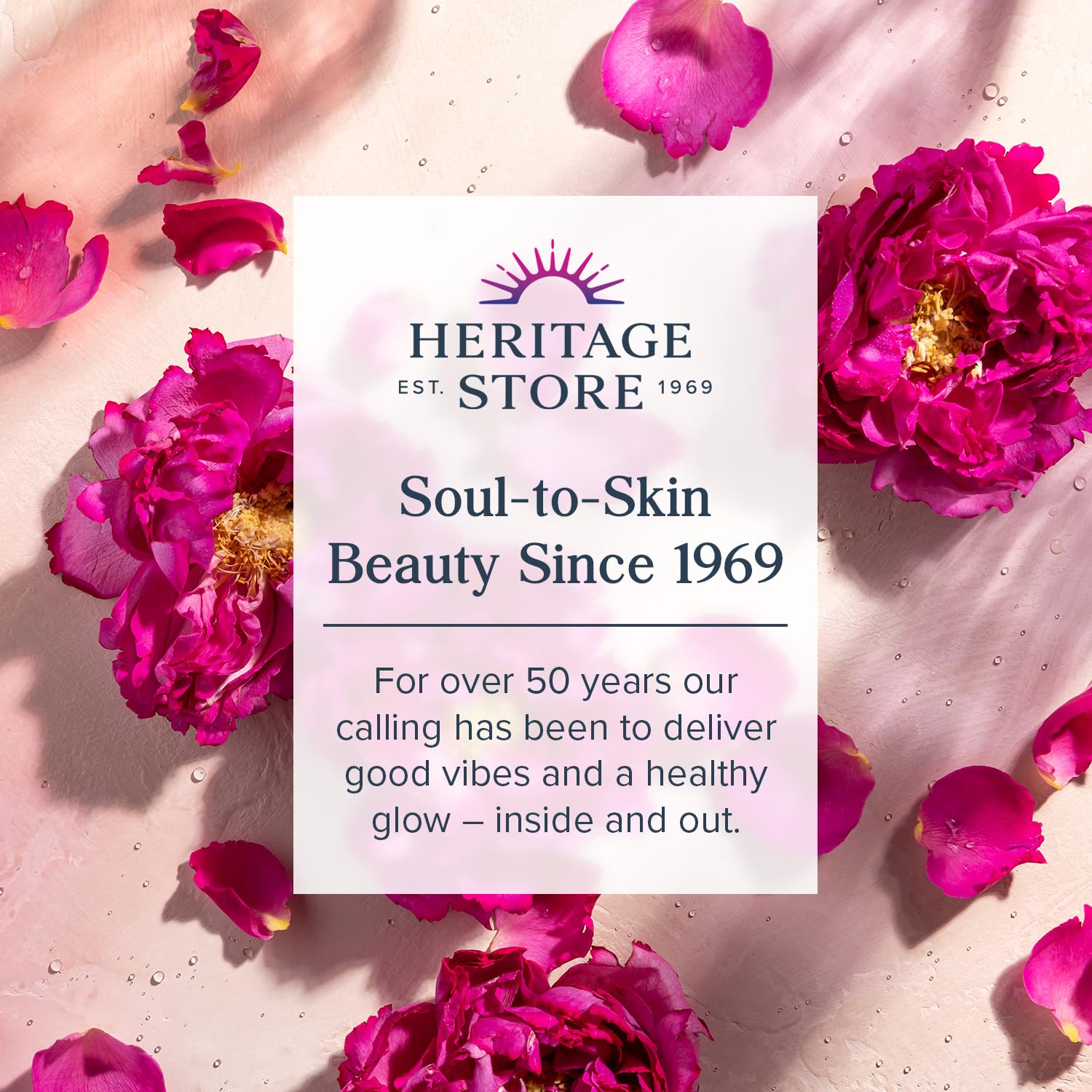 Heritage Store Damask rose soothing visual after application