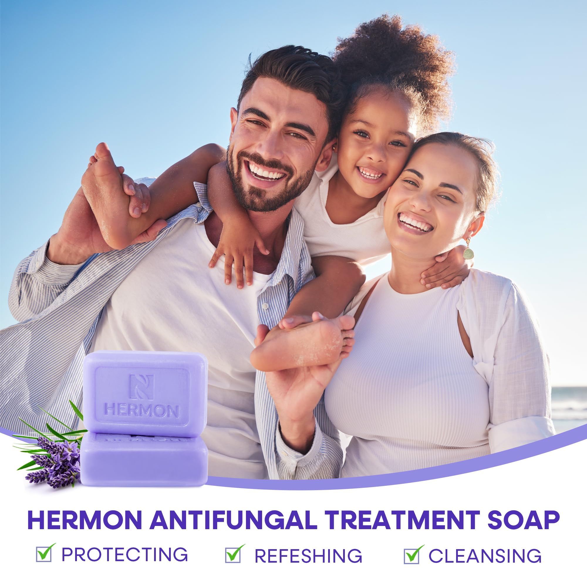 Hermon Antifungal Soap suitable for face and body cleansing.
