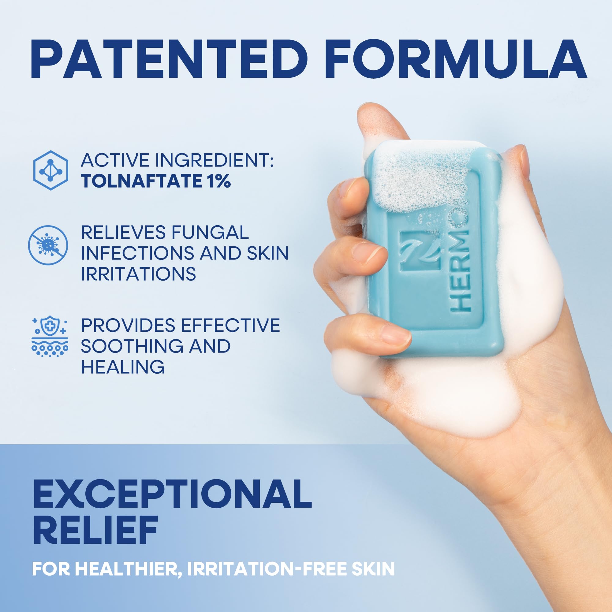 Hermon antifungal soap post-workout shower supports comfortable skin after gym.