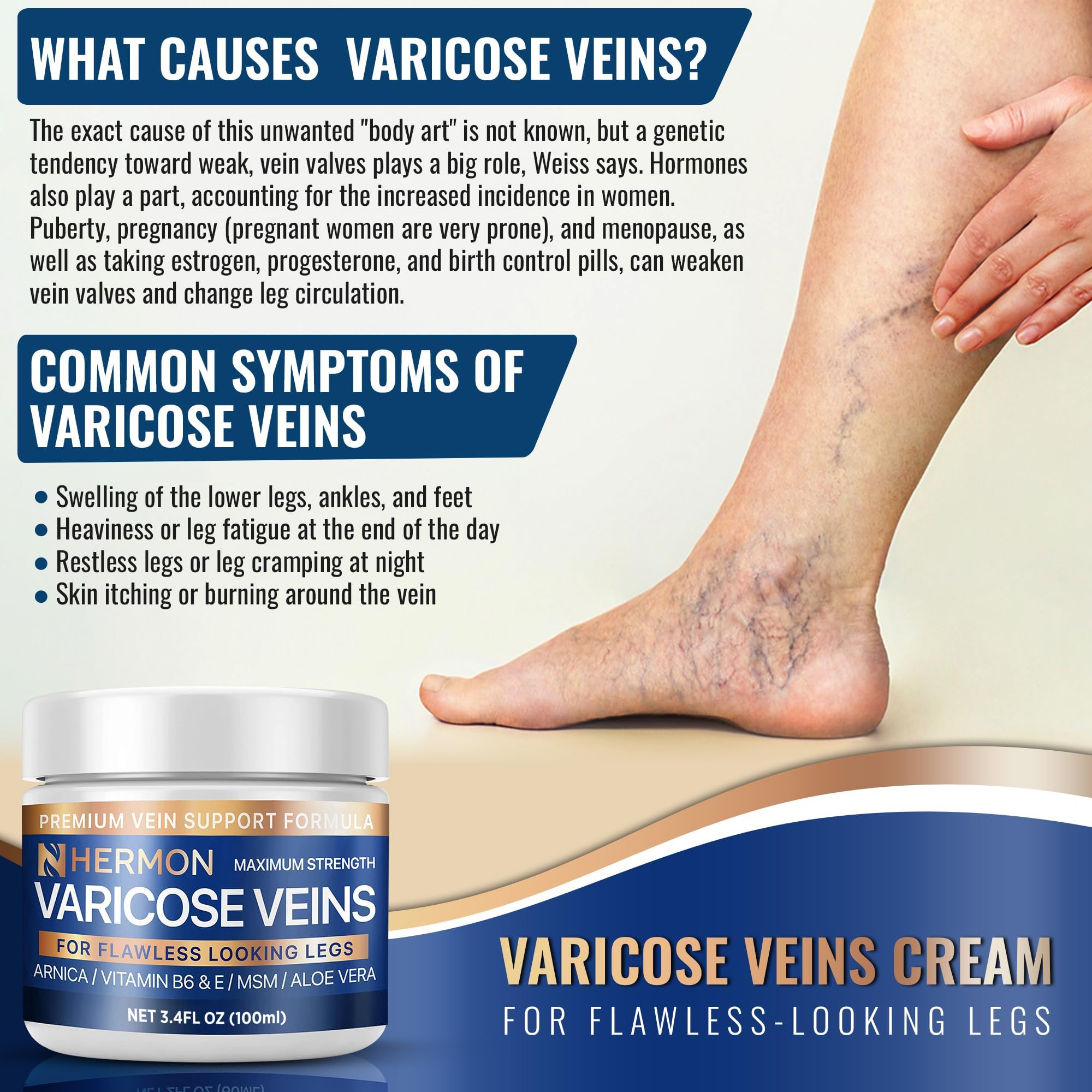 Hermon daily leg care steps for easy routine.