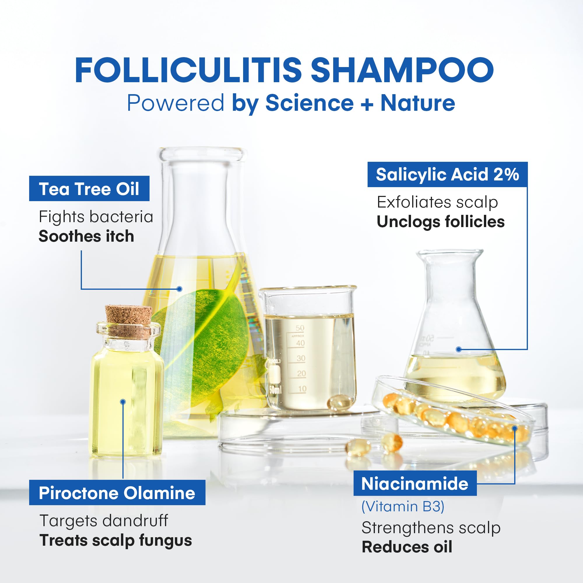 Hermon Folliculitis Shampoo lather shows refreshing wash with a non-greasy feel.