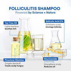 Hermon Folliculitis Shampoo lather shows refreshing wash with a non-greasy feel.