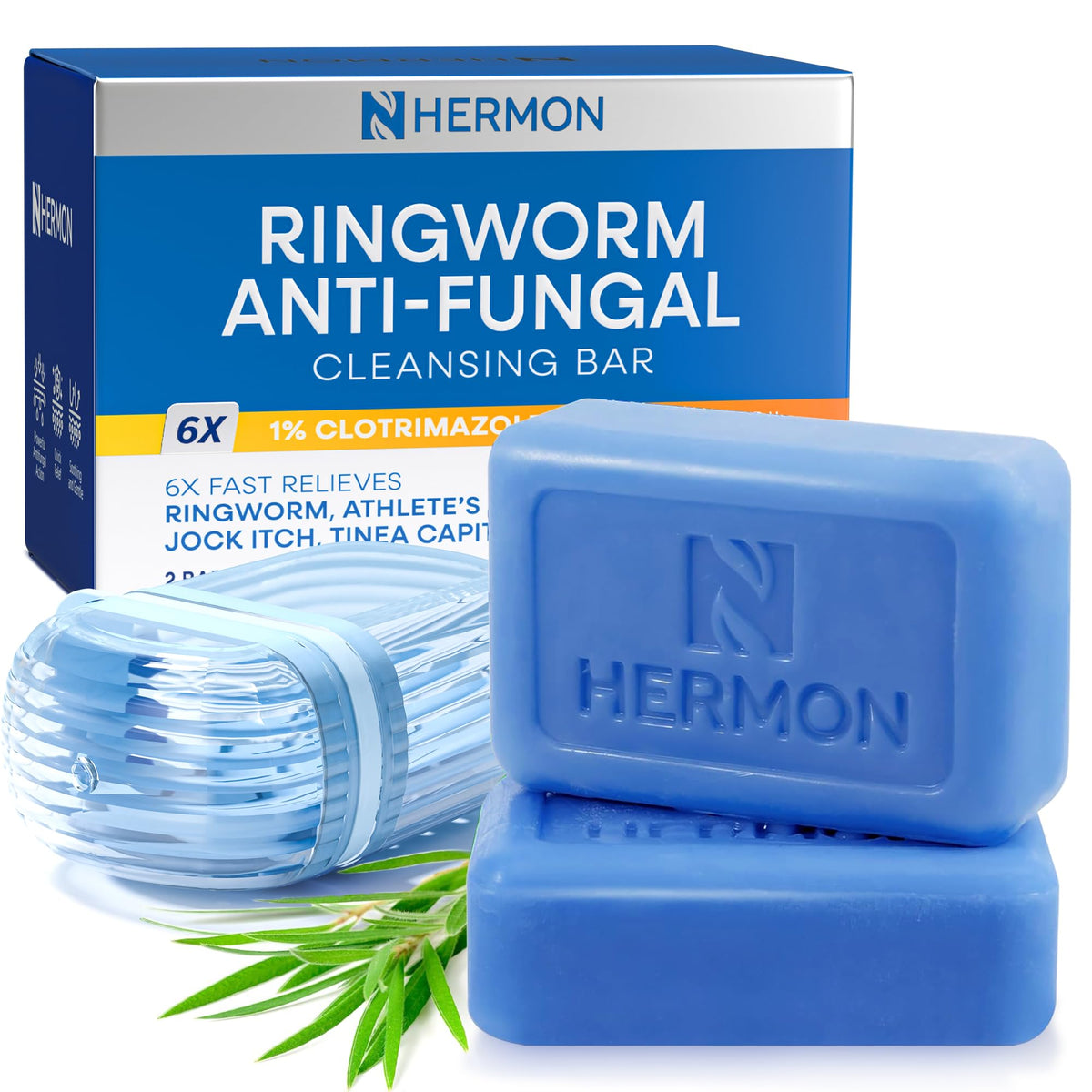 Hermon Ringworm Antifungal Soap bottle-pour supports easy daily cleansing for fungal concerns.