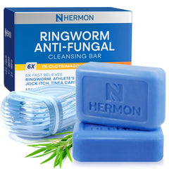 Hermon Ringworm Antifungal Soap bottle-pour supports easy daily cleansing for fungal concerns.