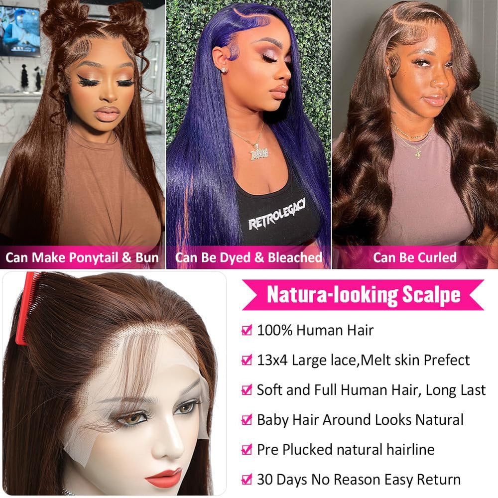 Hermosa 13x4 brown lace front wig cap construction with adjustable fit