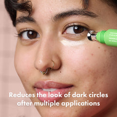 Hero Cosmetics Bright Eyes close-up shows light-reflecting tint brightening the under-eye area.
