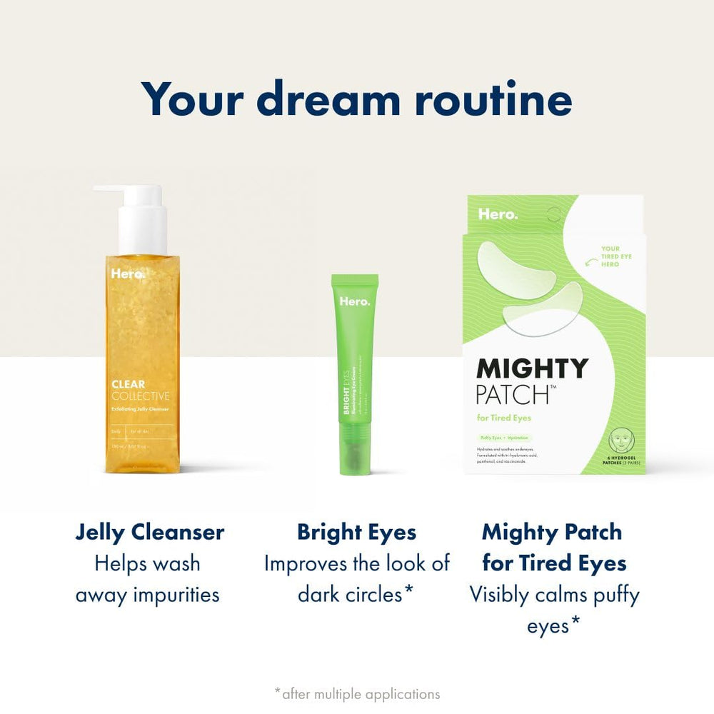 Hero Cosmetics Bright Eyes morning routine context for quick skincare before makeup.