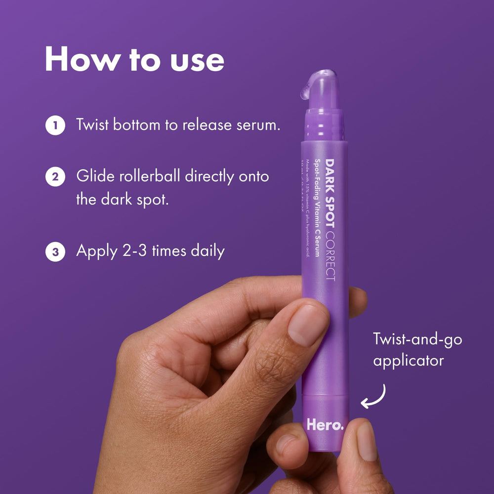 Hero Cosmetics Dark Spot Correct 7-day look improvements for post-blemish marks