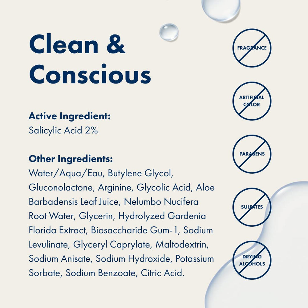 Hero Cosmetics Pore Release with aloe and lotus water emphasizes calming exfoliation.