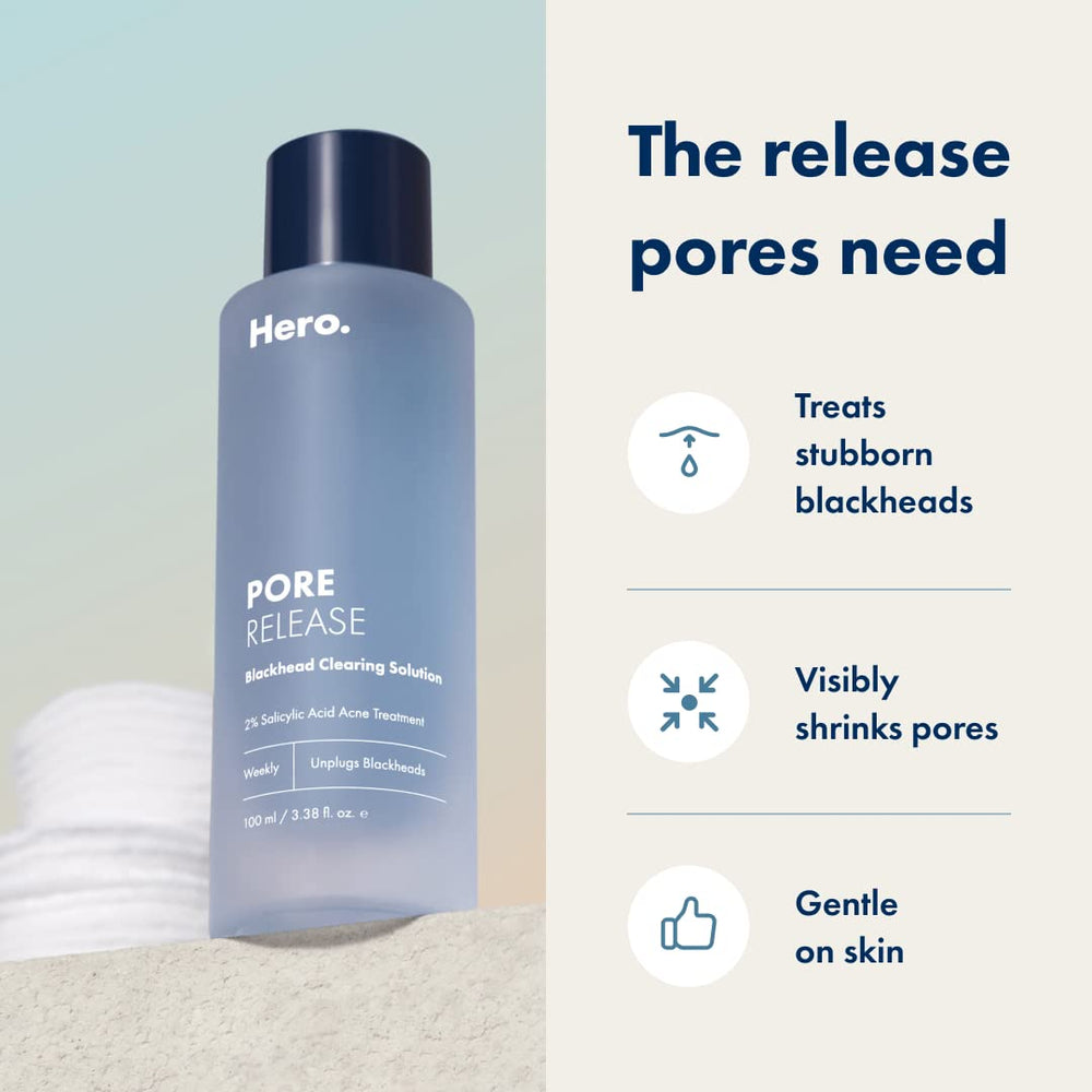 Hero Cosmetics Pore Release toner liquid swirl illustrates active exfoliation for refined pores.