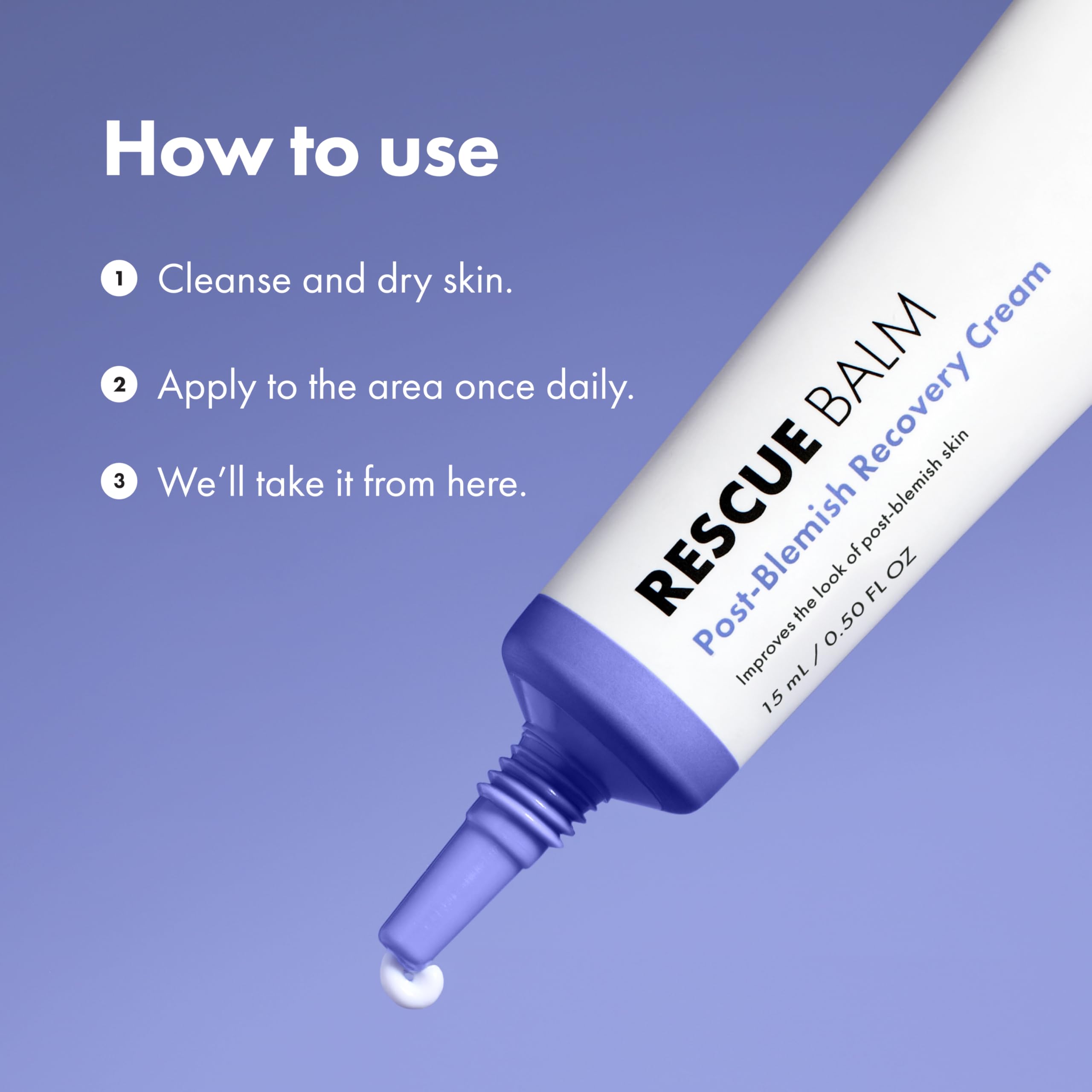 HERO COSMETICS Rescue Balm Original skin swatch indicating gentle calm.