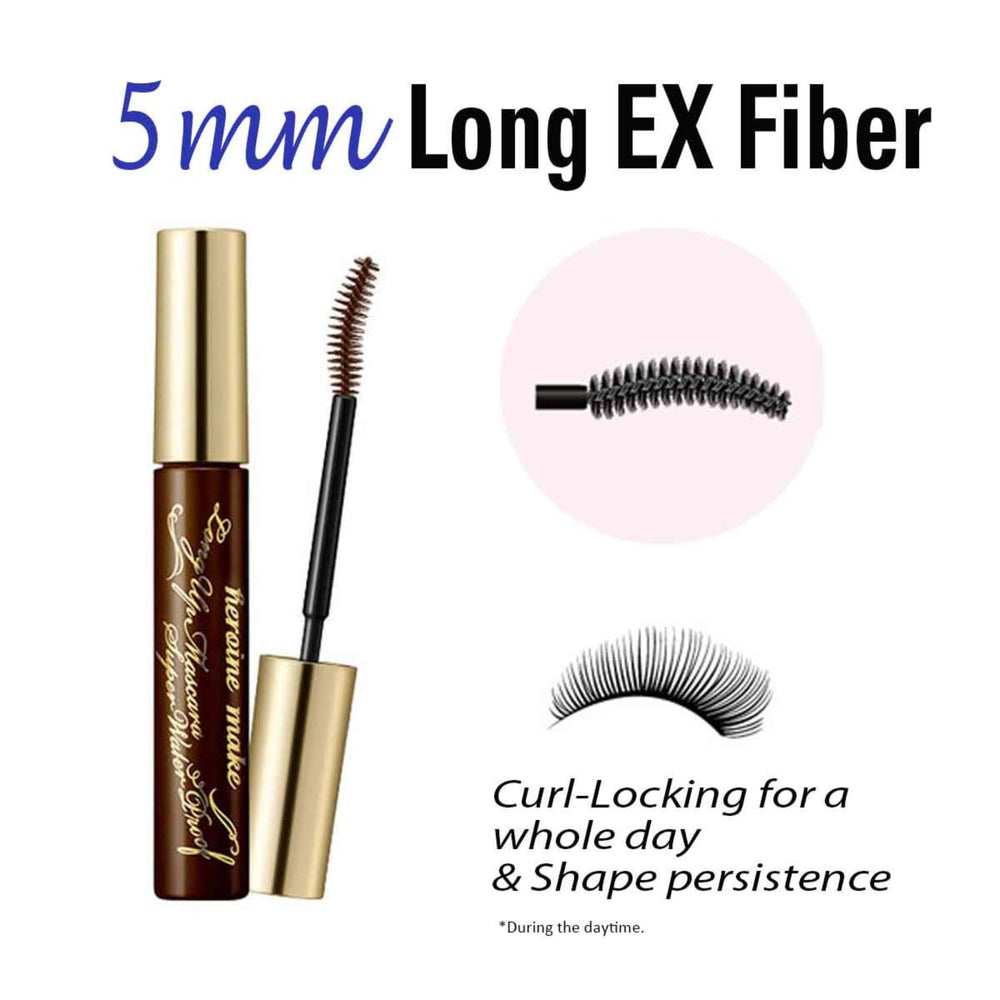 Heroine Make Brown Mascara Waterproof lashes full volume in a single coat.
