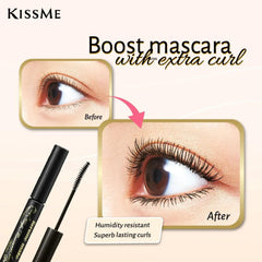 Heroine Make Clear Mascara Base wear all day test shows curl retention