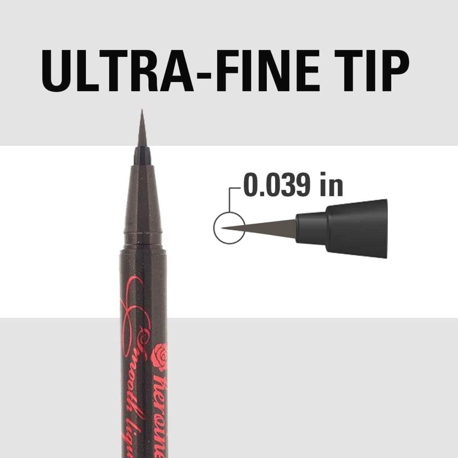 Heroine Make deep brown-black swatch demonstrates rich color for versatile eyelooks