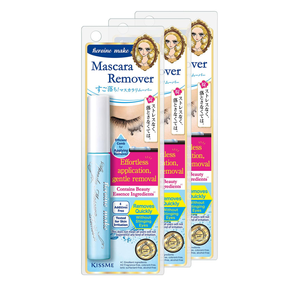 Heroine Make Desmaquillante Mascara Botella: limpia pestañas sin irritación, ideal para ojos sensibles.