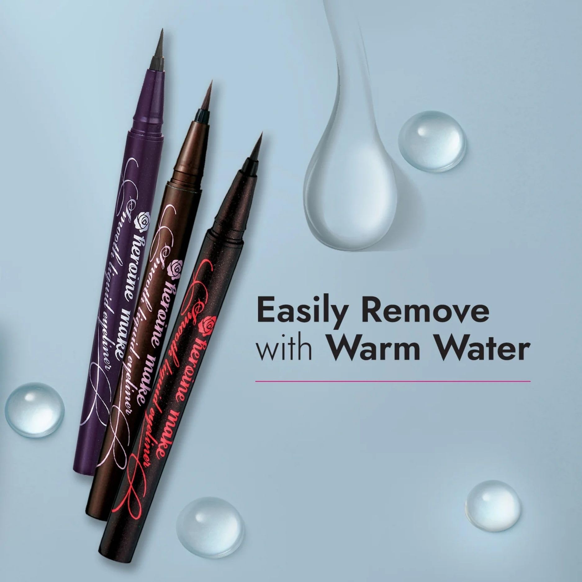 Heroine Make hypoallergenic formula supports gentle use on sensitive eyes.