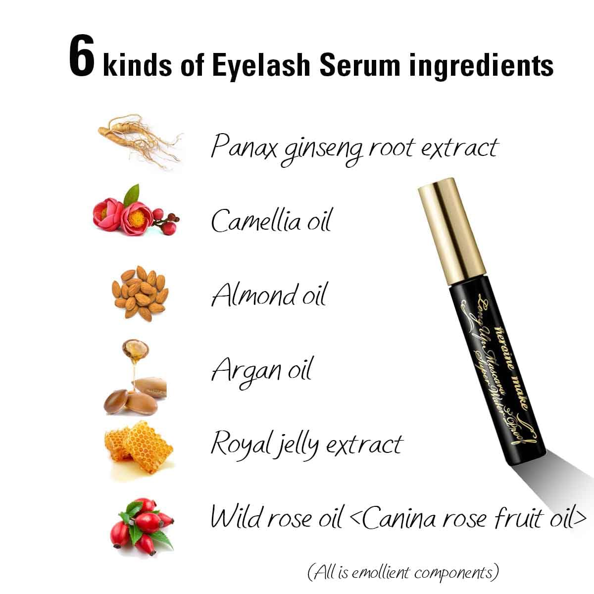 Heroine Make smudge-proof-lashes illustrates day-long crisp lashes
