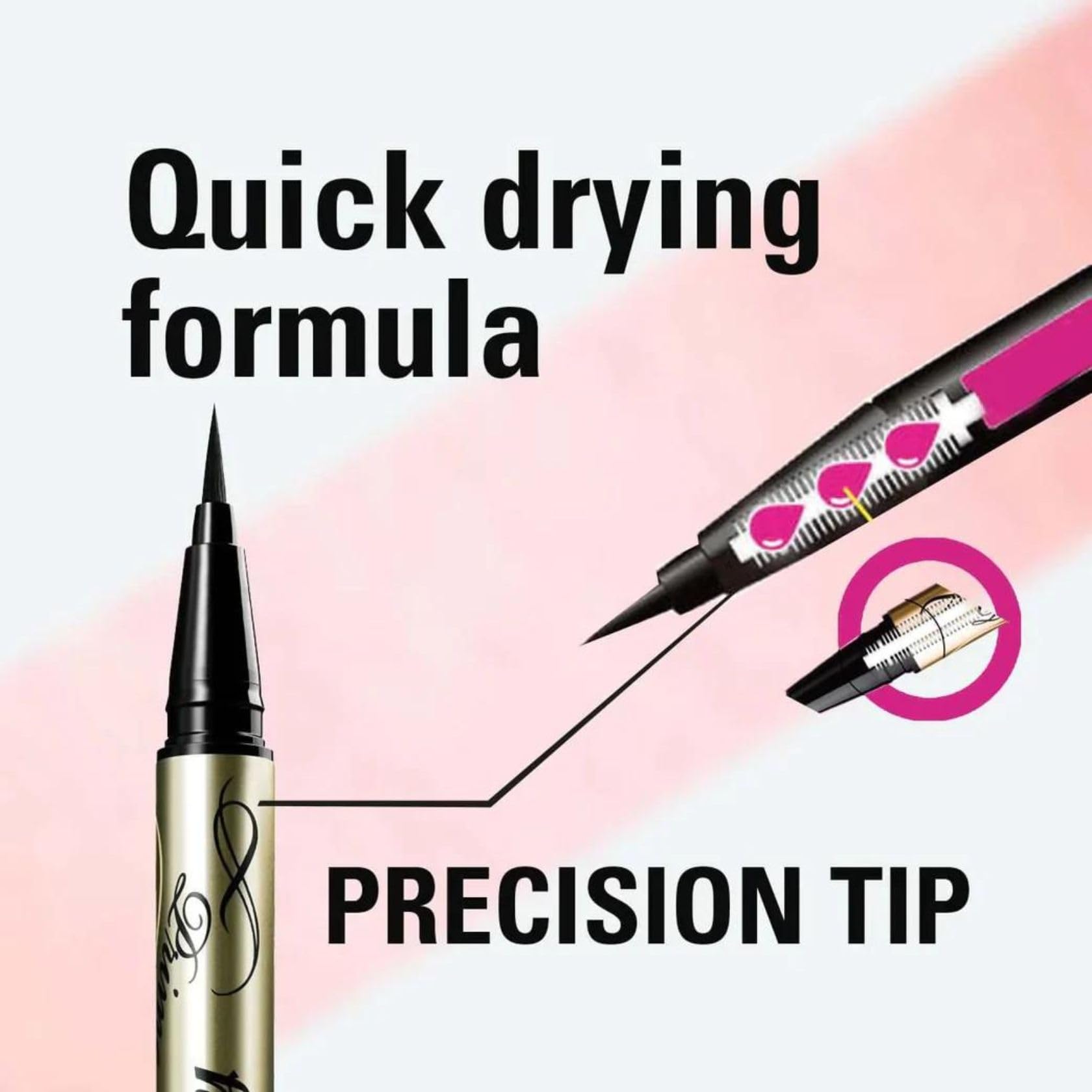 Heroine Make precise 0.1mm tip close-up enables delicate to graphic strokes.