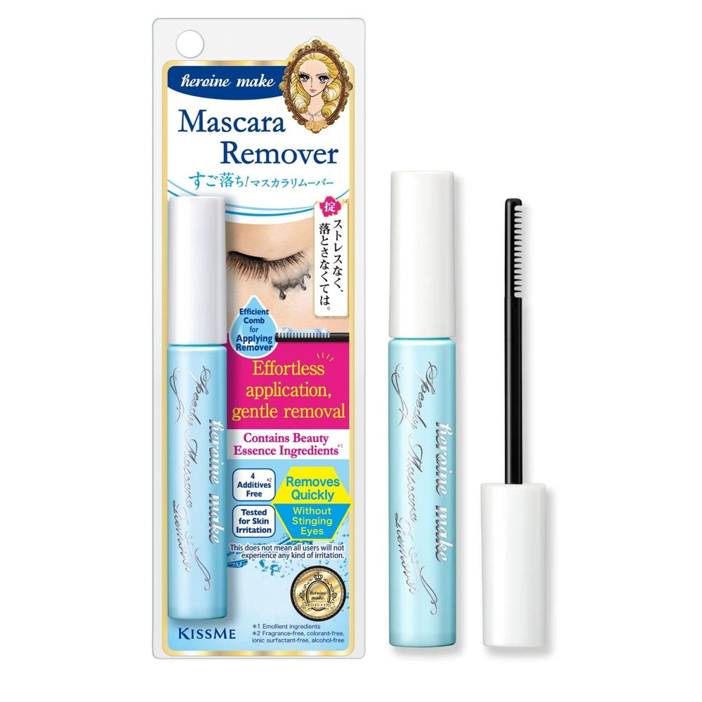Heroine Make Speedy Mascara Remover bottle close-up for fast, gentle makeup removal.