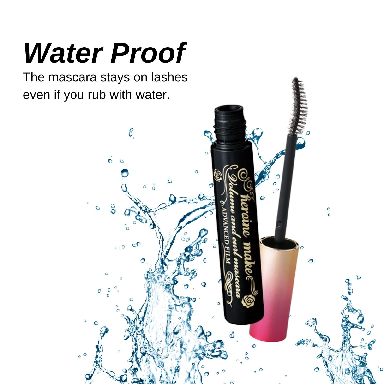 Heroine Make tubing mascara wiggle application shows precise control