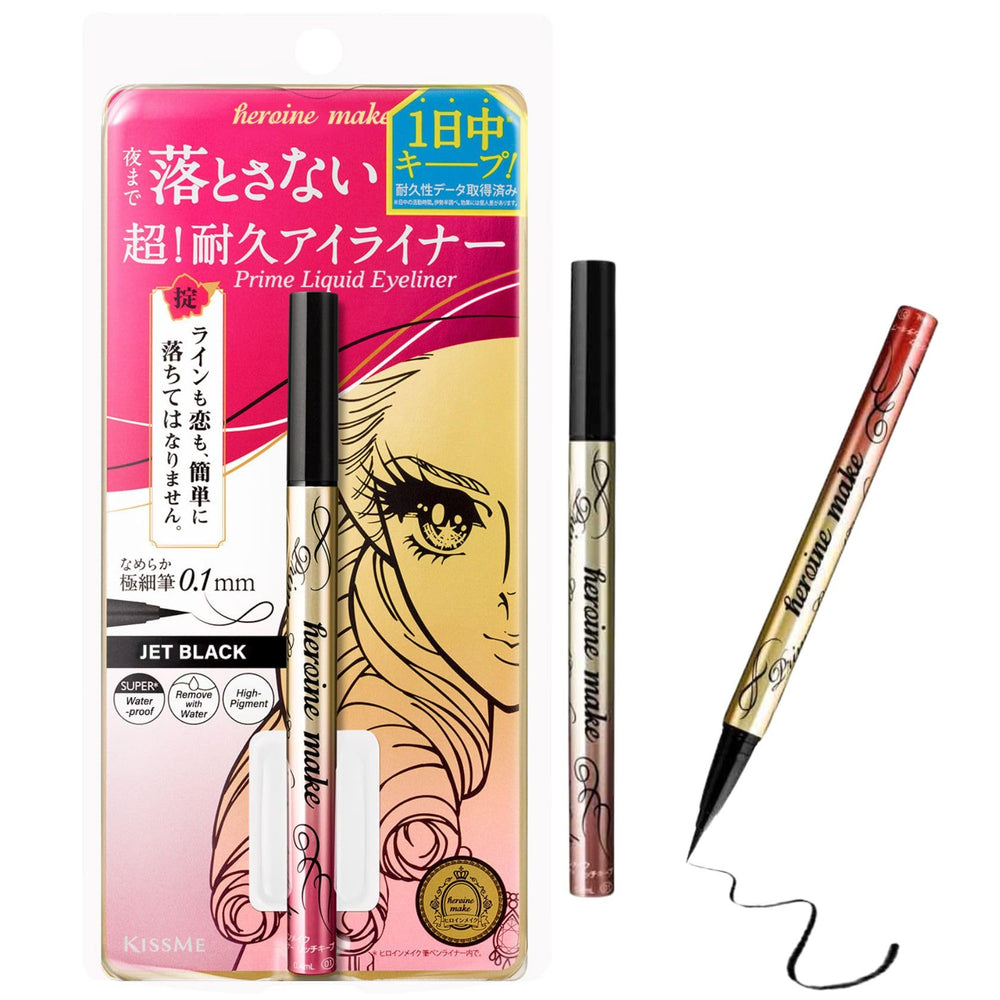 Heroine Make waterproof eyeliner precision-tip 01mm creates crisp lines for cat eyes.
