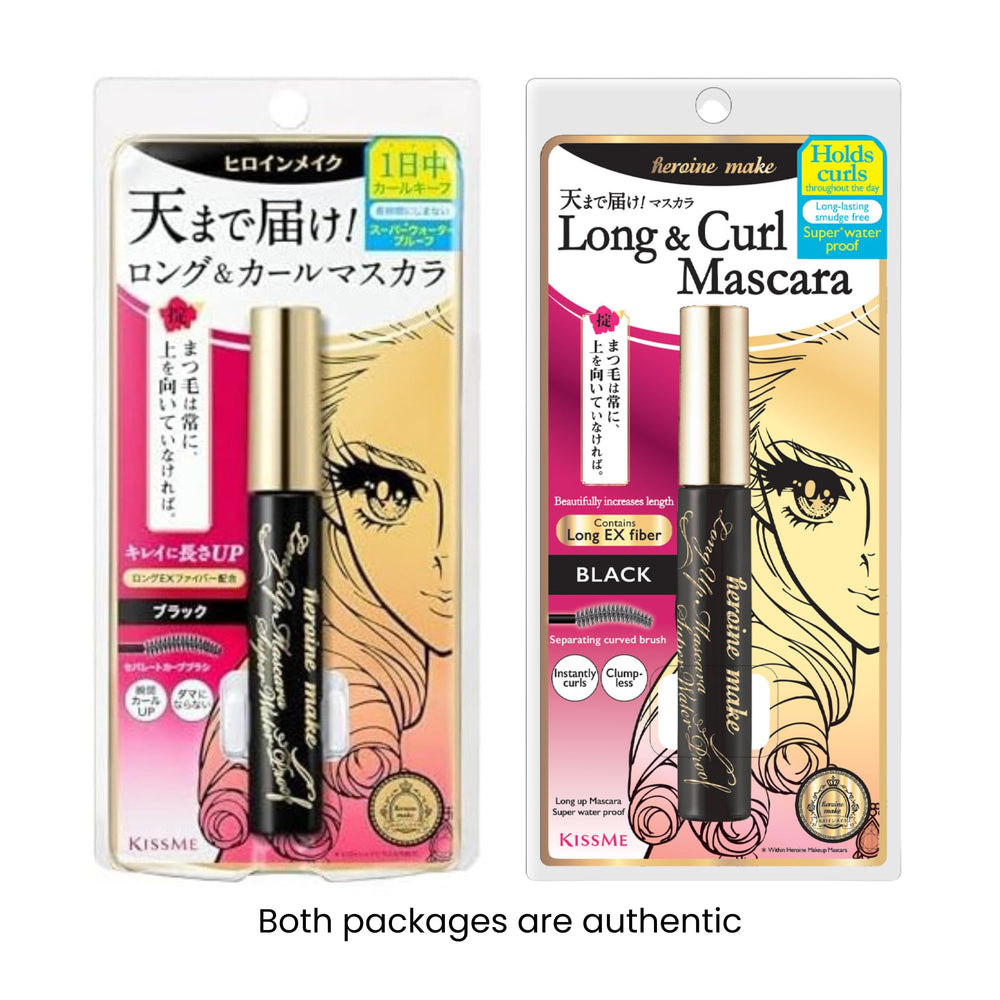 Heroine Make brush close-up highlighting tubing formula for smudge resistance.