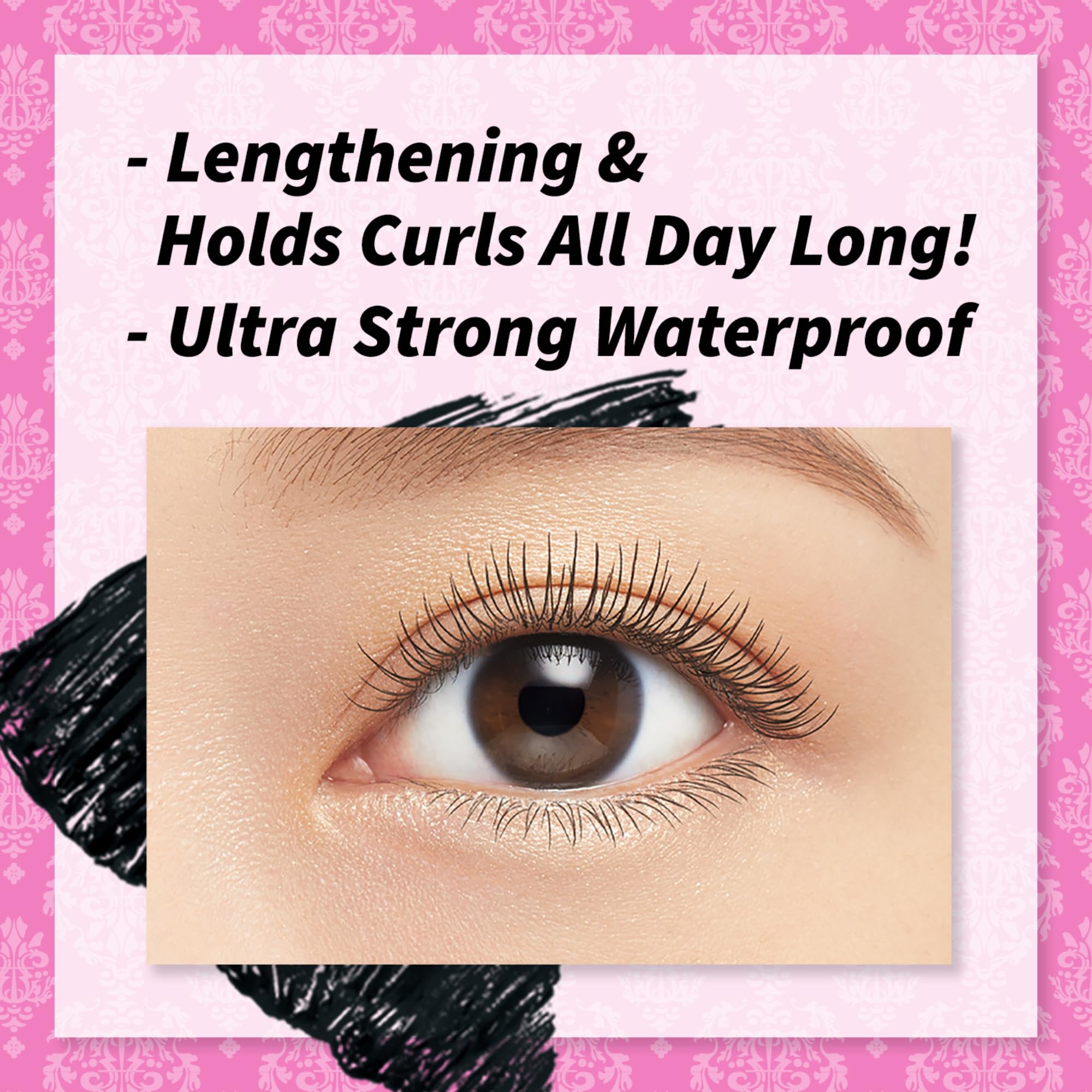Heroine Make formula resisting tears and sweat for all-day wear.