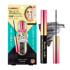 Heroine Make KissMe Mini Mascara close-up shows ultra-fine brush delivering precise lash definition