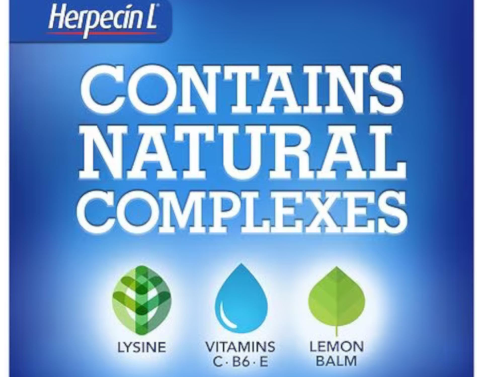 Herpecin-L packaging highlights lemon balm and lysine for barrier resilience.