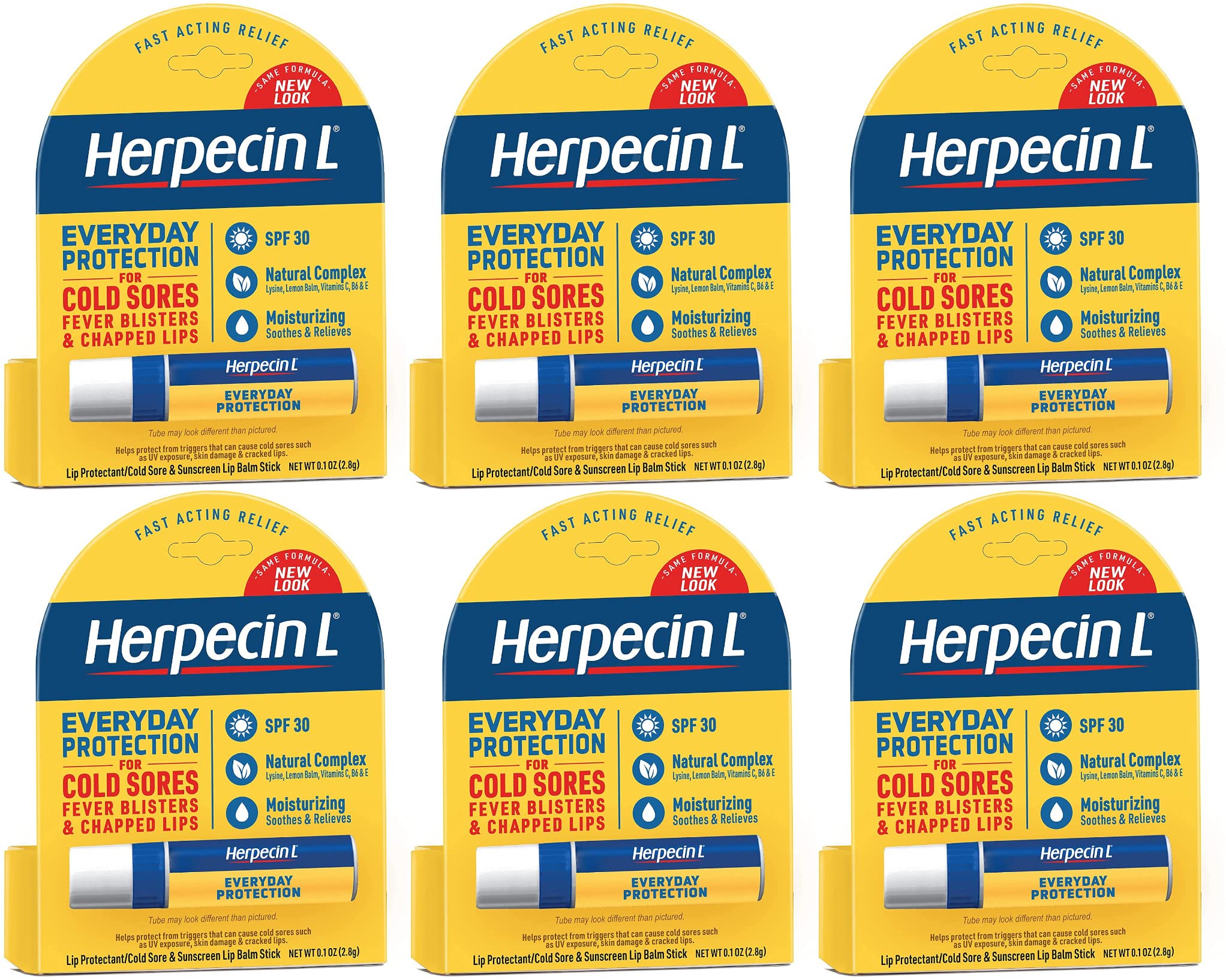 Herpecin-L lip protectant SPF 30 tube for portable sun protection and hydration.