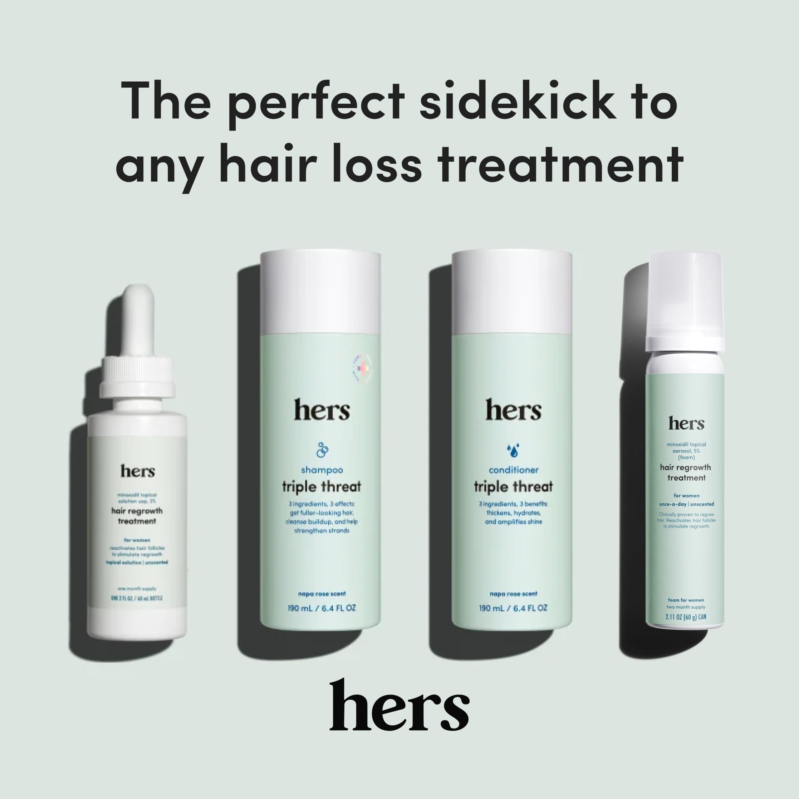 Hims & Hers vegan-sulfate-free label communicates gentle cleansing.