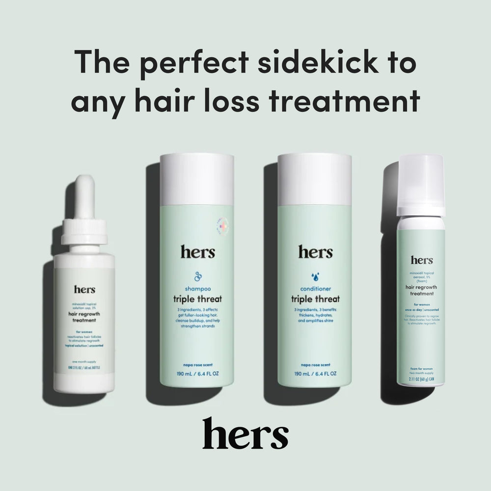 Hims & Hers vegan-sulfate-free label communicates gentle cleansing.