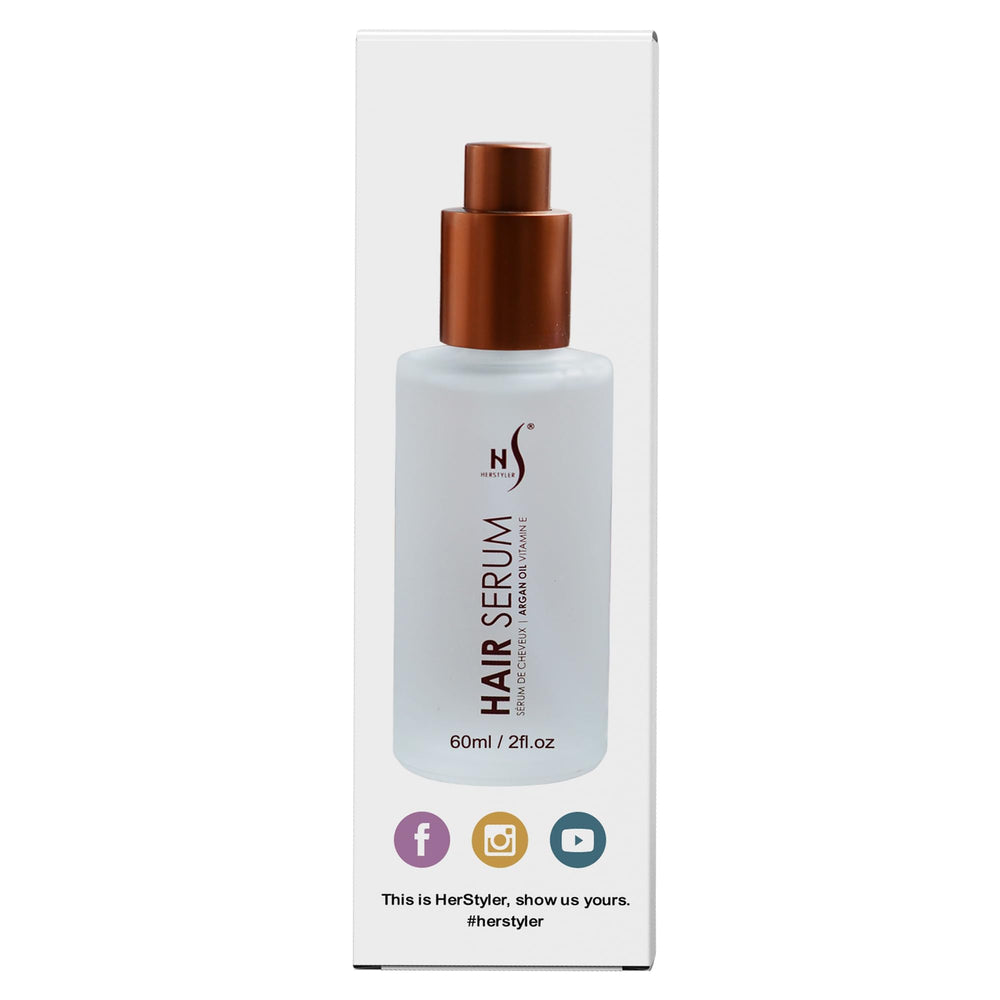 HerStyler Argan Oil Serum pack of 2 image highlights value and convenience.