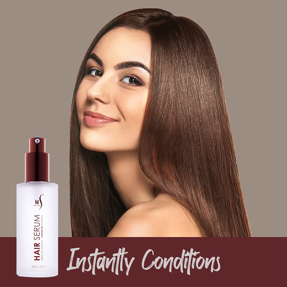 HerStyler Serum 4 Pack argan oil highlight suggests nourishing shine