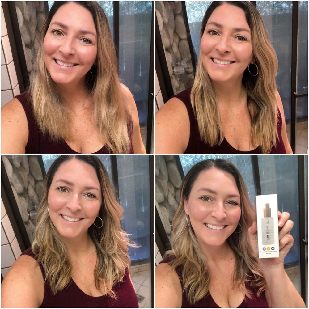 HerStyler Serum 4 Pack daily-use scene conveys lightweight formula