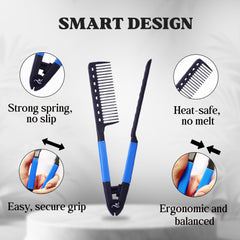HerStyler straightening comb detangling action delivers knot-free prep for flat-iron styling