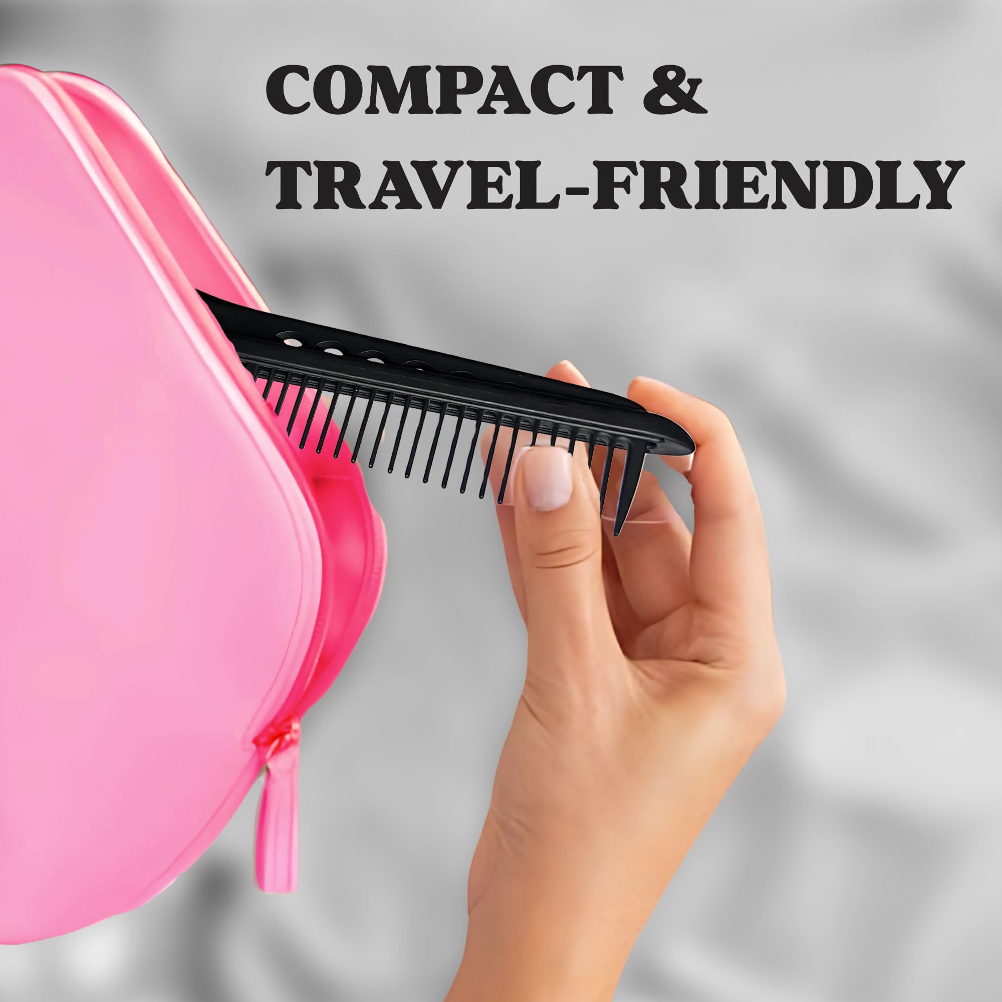 HerStyler straightening comb grip design provides steady control