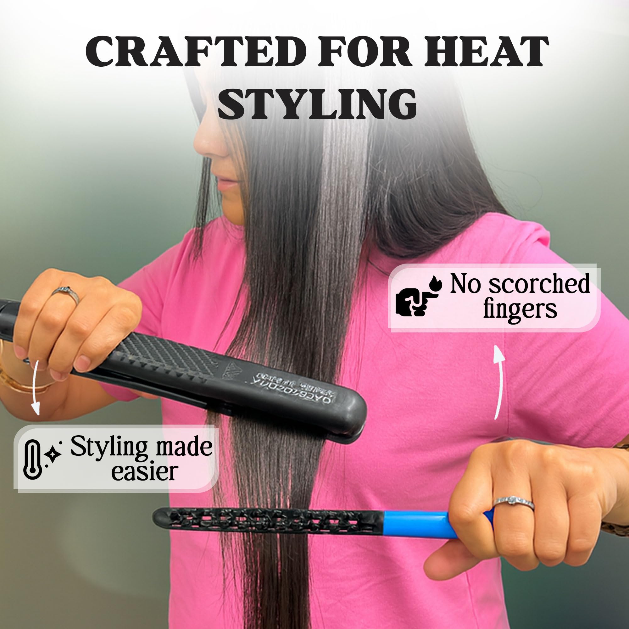 HerStyler straightening comb blue travel-friendly design fits in small bags